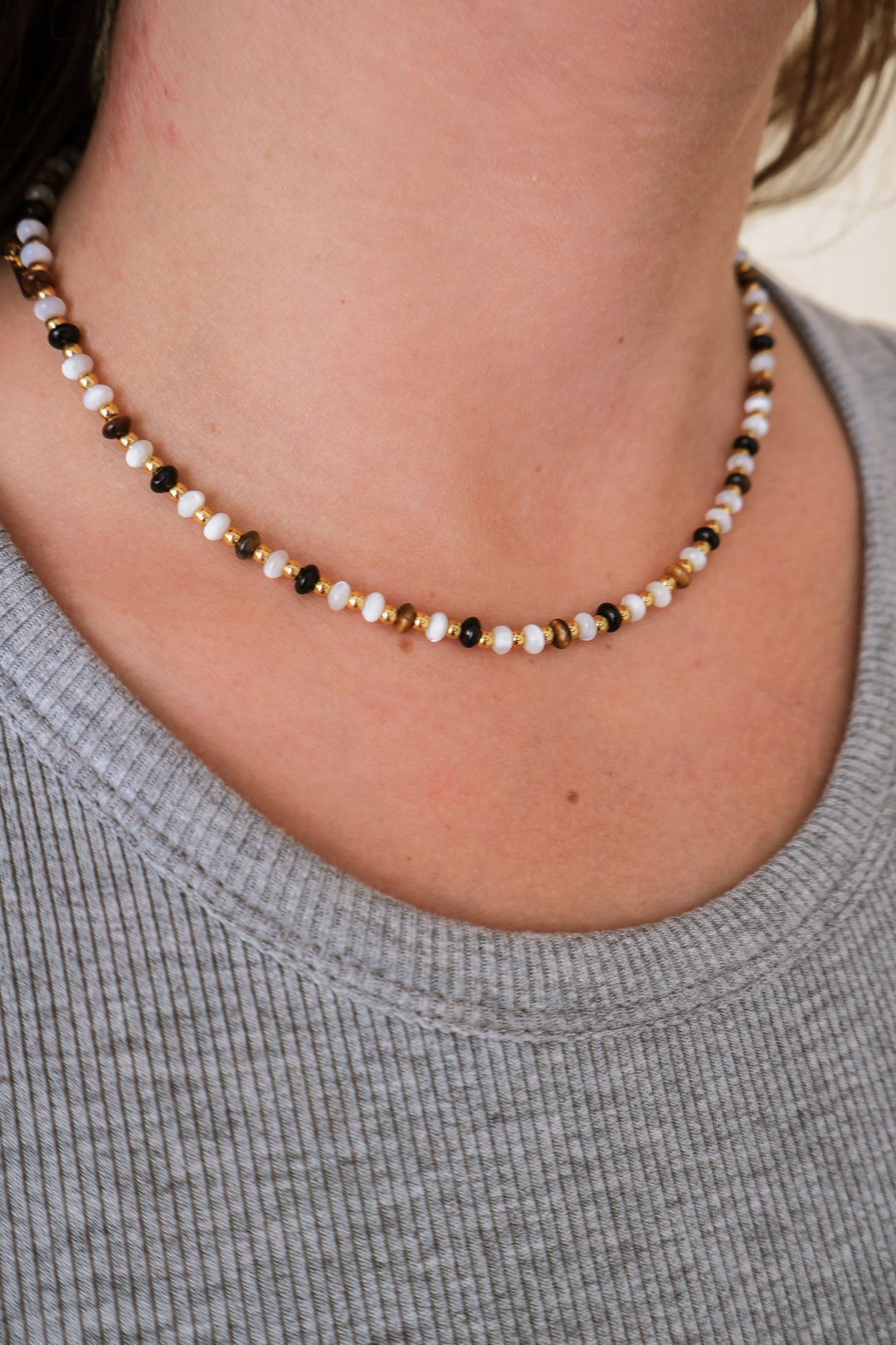 Arrow 18K Gold Non-Tarnish Boho Beaded Necklace