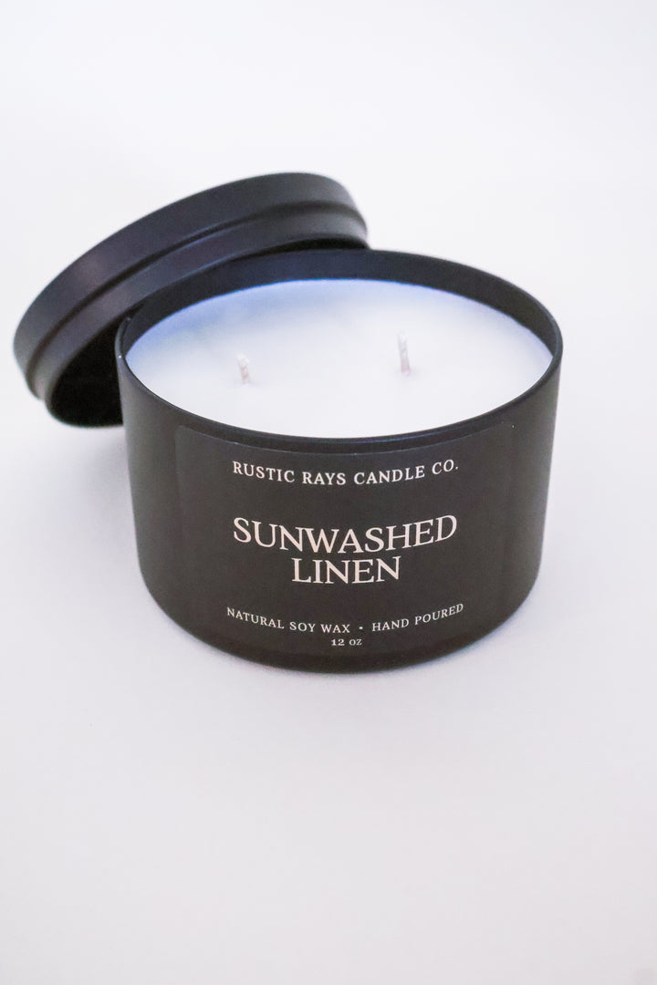 Sunwashed Linen 12 oz Soy Candle