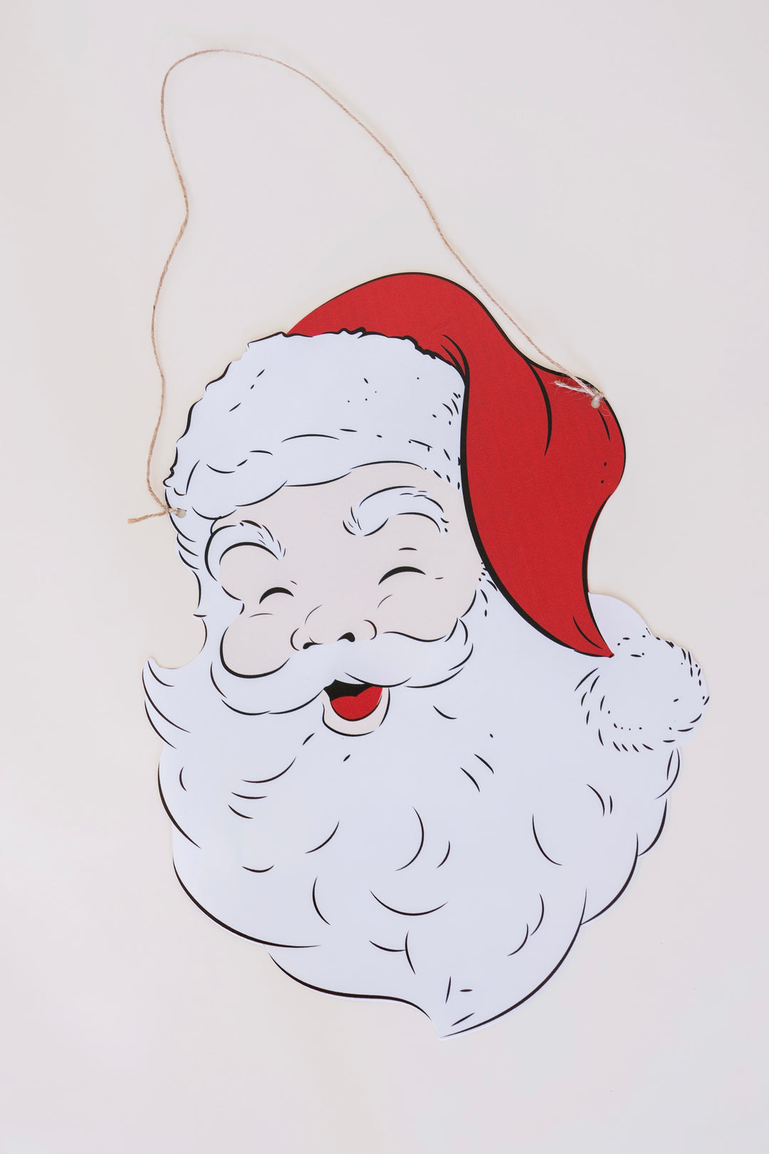 Santa Door Hanger – White & Red