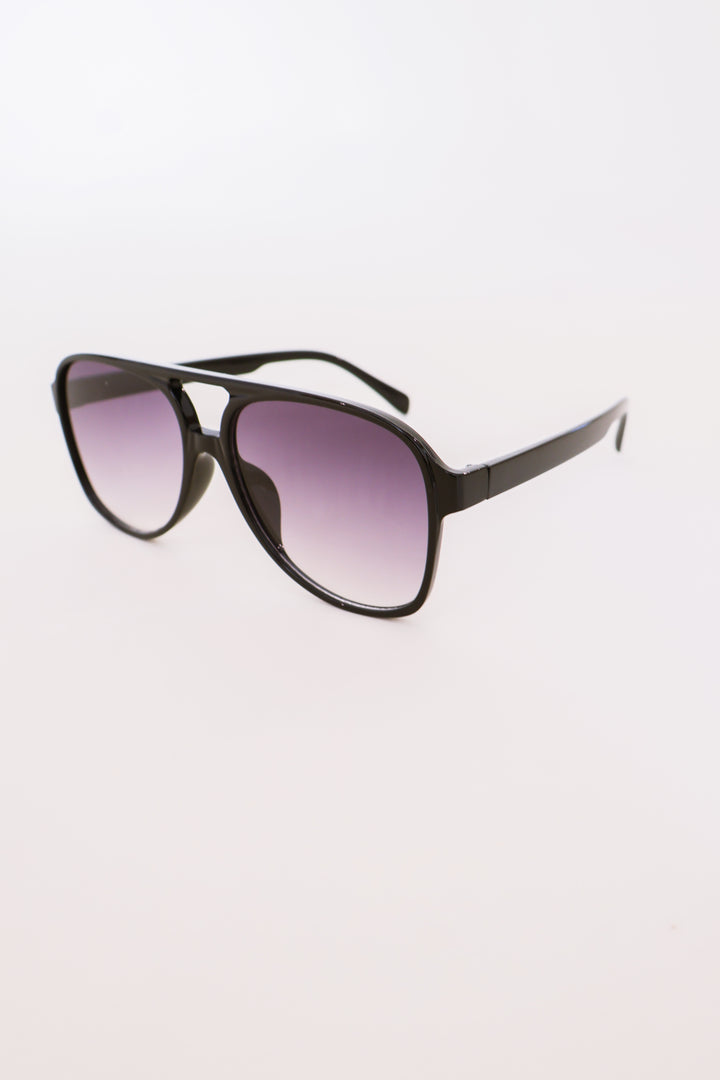 Aviation Acetate Sunglasses - Black/Black