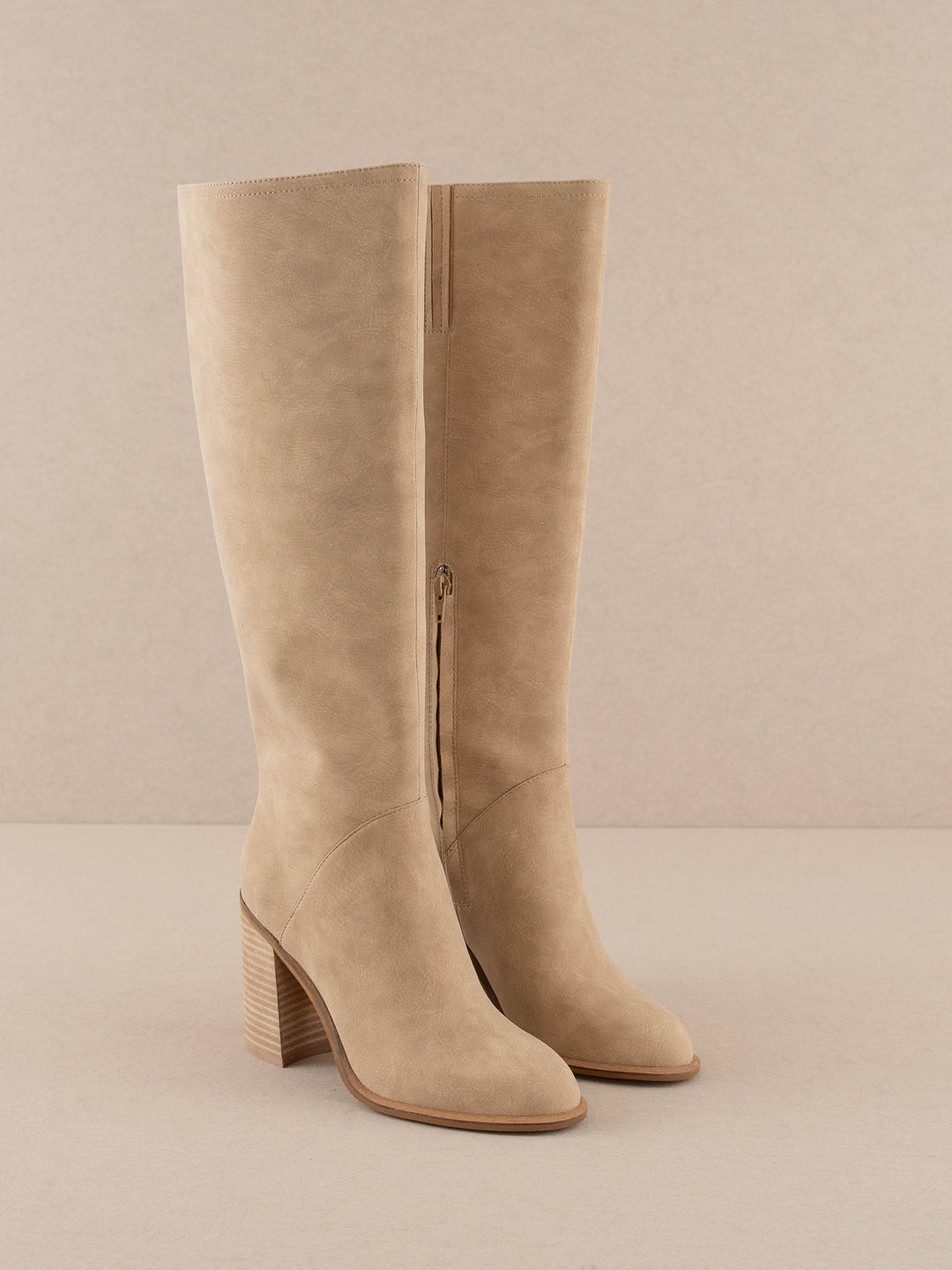 The Shiloh Knee High Boot - Khaki