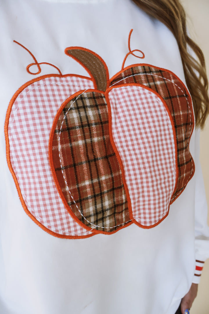 Plaid Pumpkin Patch Top