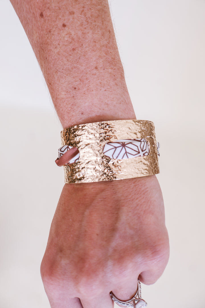18K Gold-Plated Scarf Cuff Bracelet