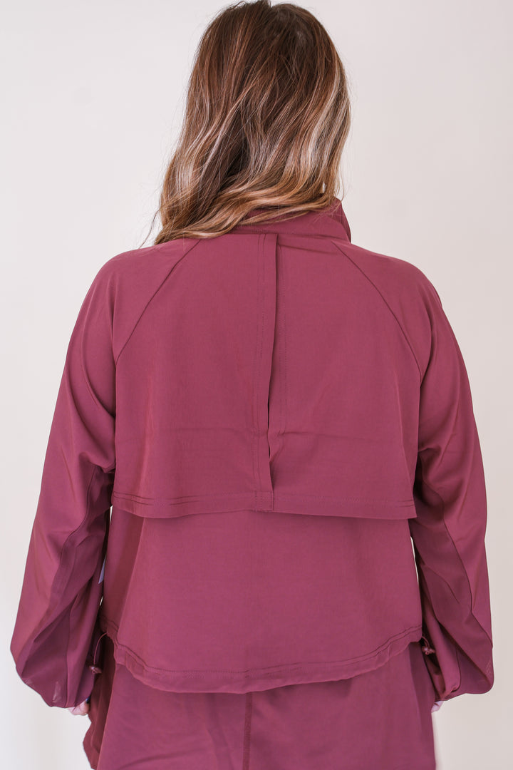 Swift Move Windbreaker Active Jacket - Rosewood