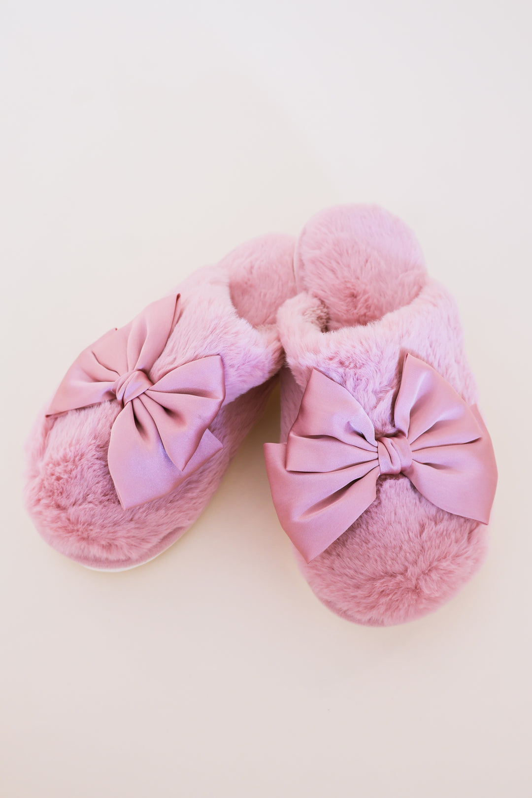 Satin Shine Fur Cozy Lounge Slippers - Pink