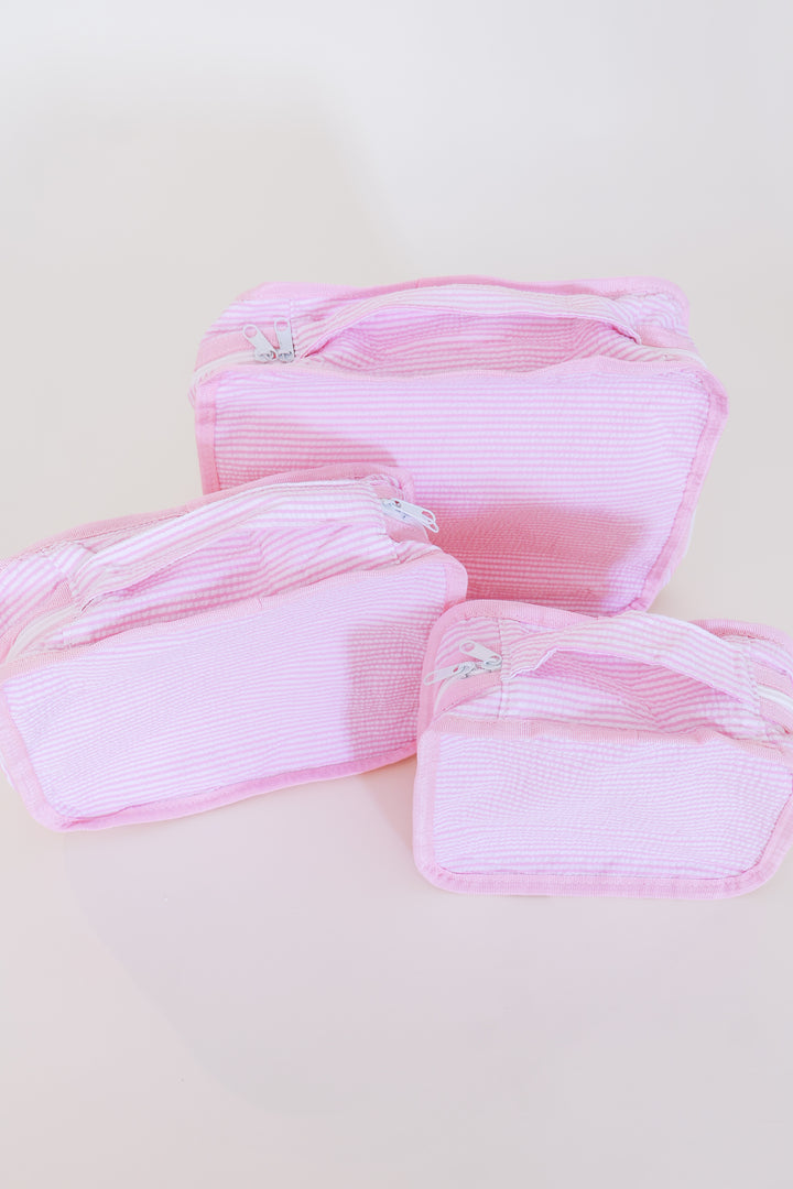 3-Piece Travel Packing Cube Set - Pink