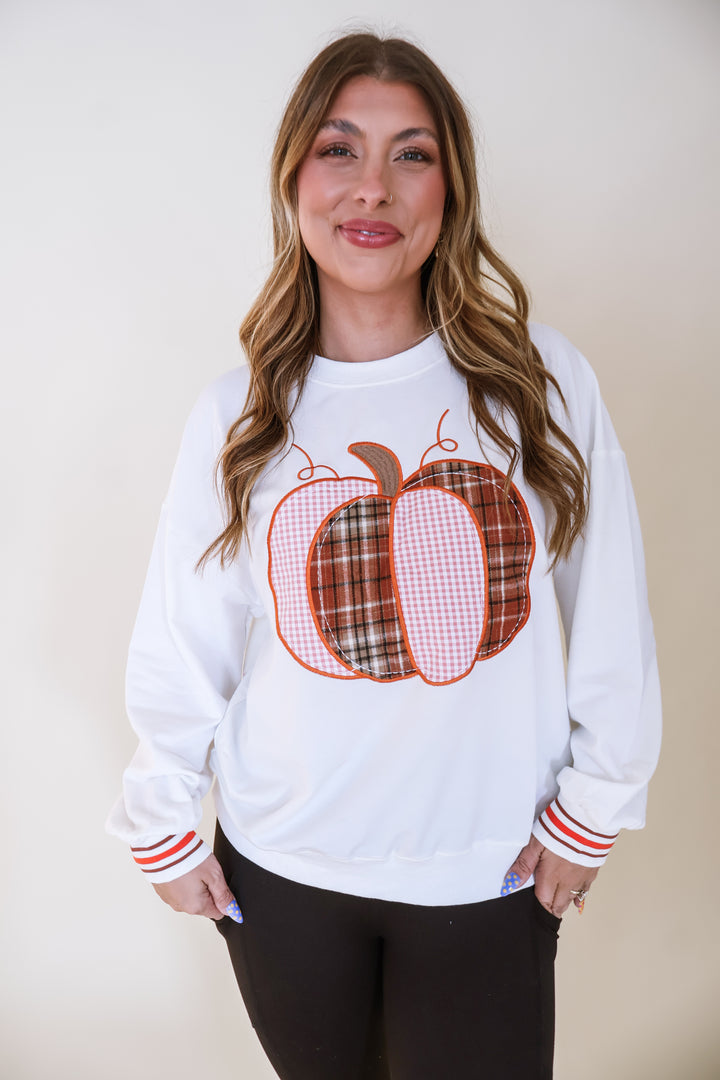 Plaid Pumpkin Patch Top