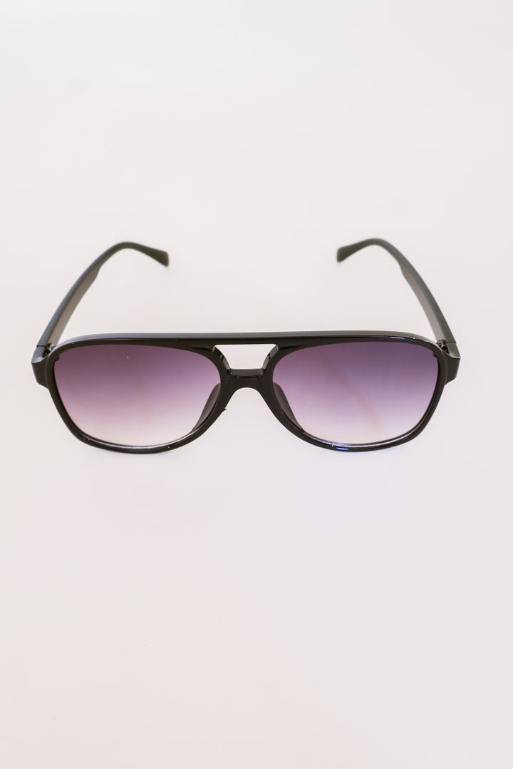 Aviation Acetate Sunglasses - Black/Black