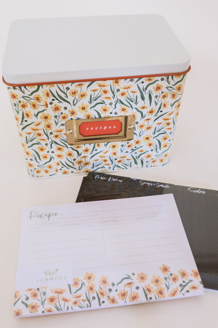Goldenmane Tin Recipe Box