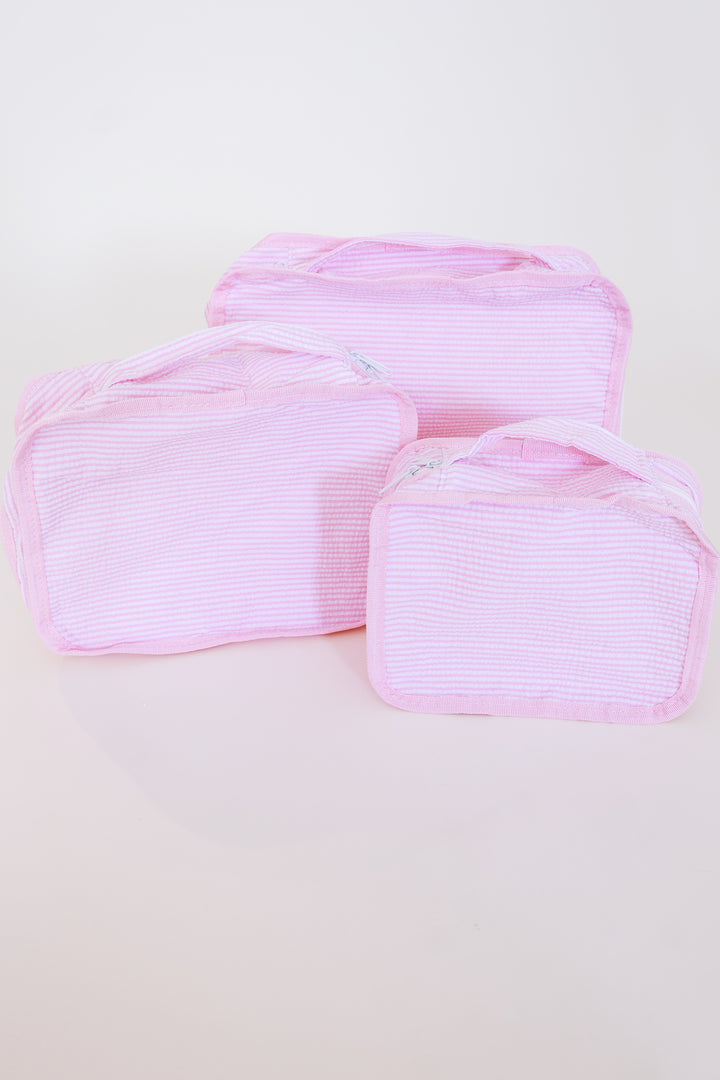 3-Piece Travel Packing Cube Set - Pink