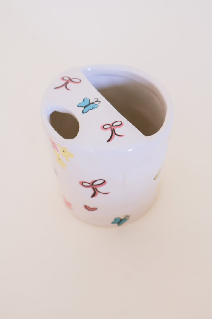 Hand-Painted Vintage Ceramic Coffee Mug – Butterfly