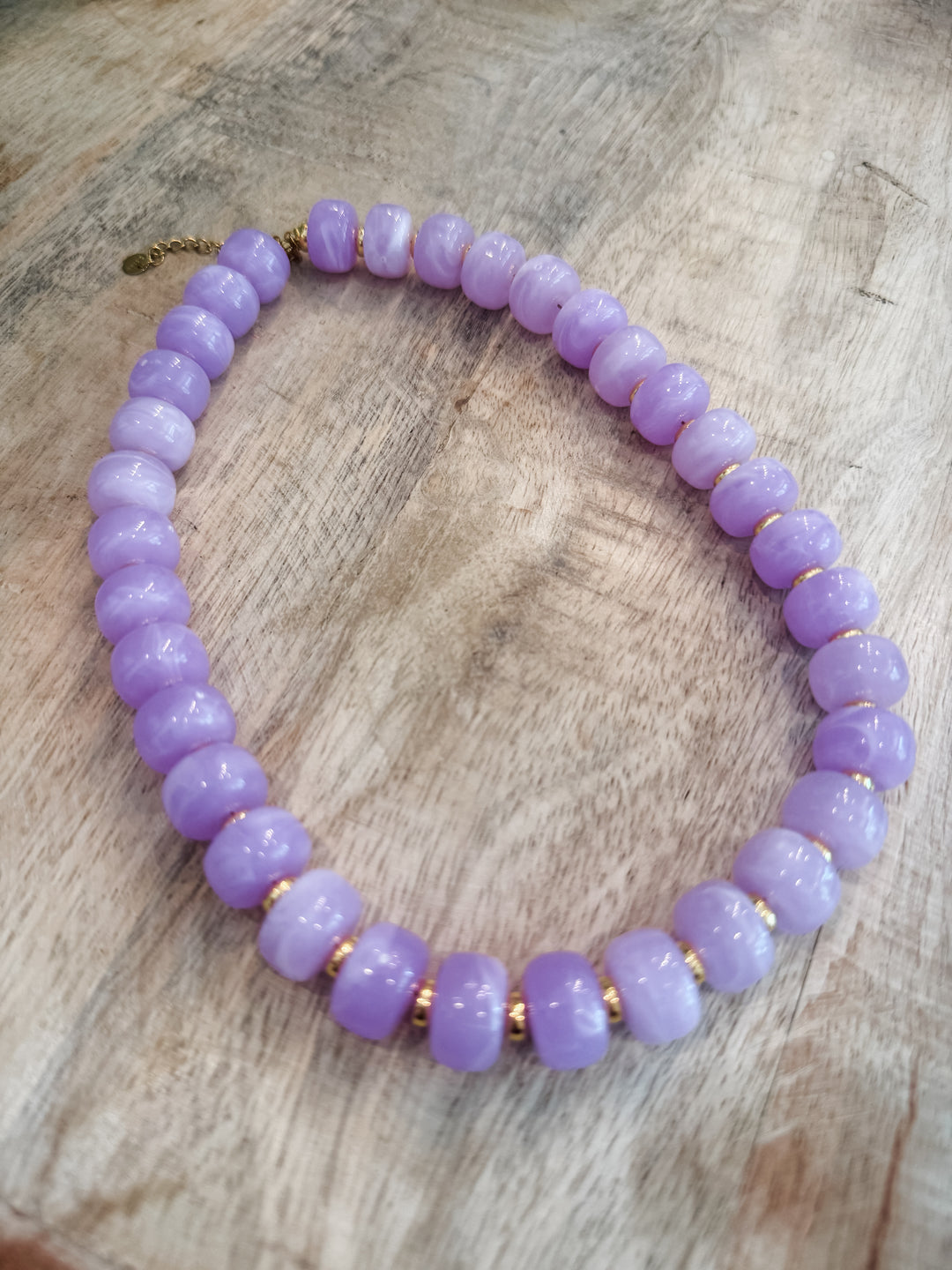 Color Pop Boho Beaded Necklace - Lavender