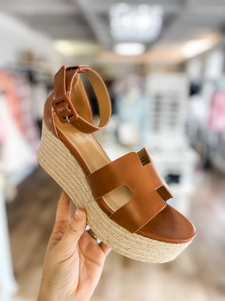 Erika Espadrille Platform - Chestnut