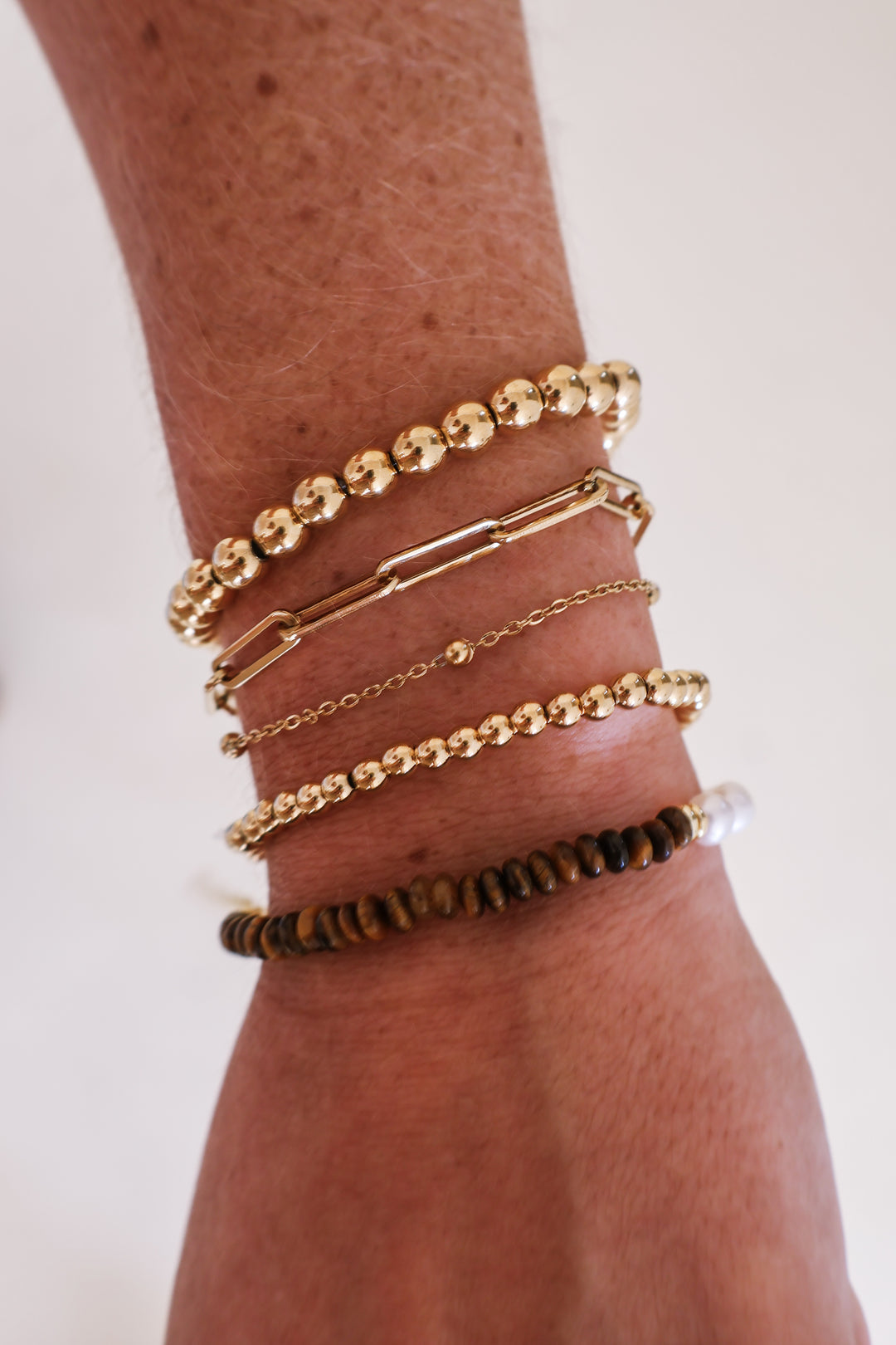 Melanie Mixed Bracelet Stack - Gold