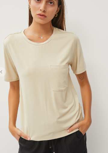 Maisie Basic Tee - Pale Moss