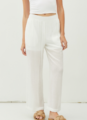 Torrey Wide Leg Pants - White