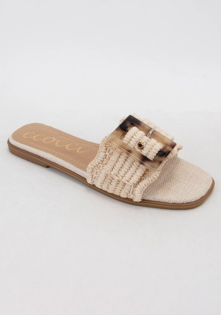 Sissy Scallop Sandals - Natural