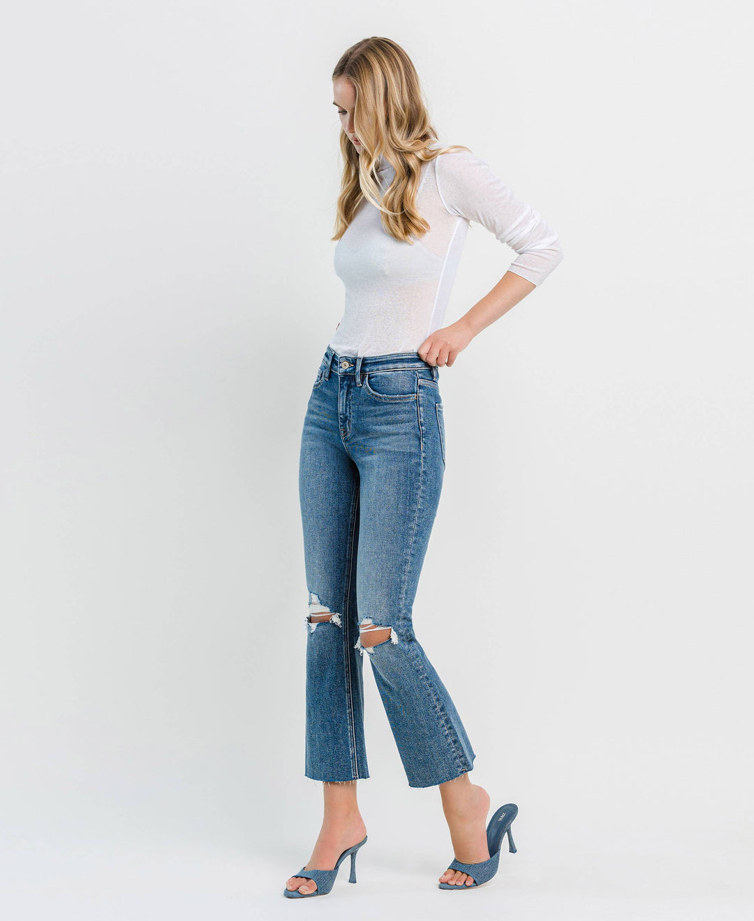 COVINGTON CROP FLARE JEANS