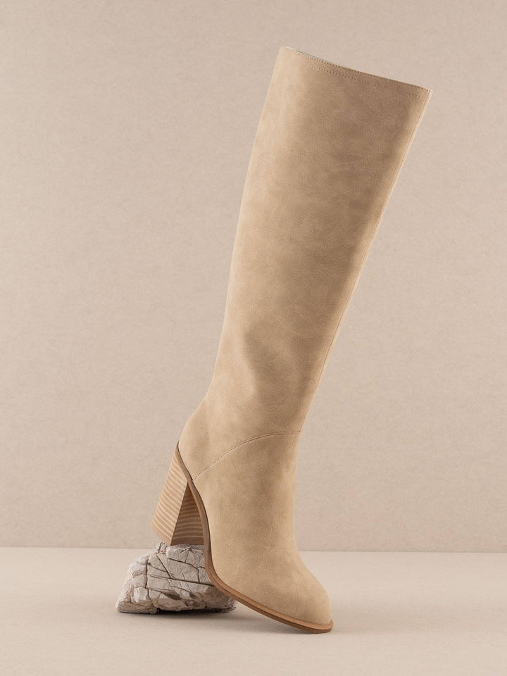 The Shiloh Knee High Boot - Khaki